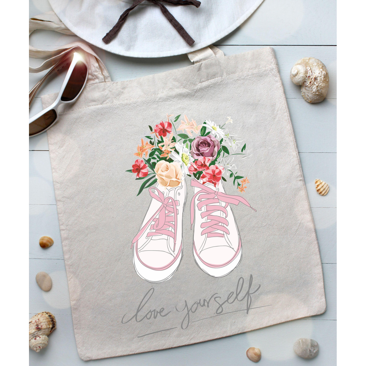 Torba bawełniana ecri king queen love