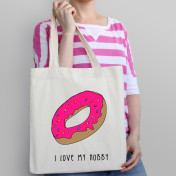 Torba bawełniana ecri piwonia