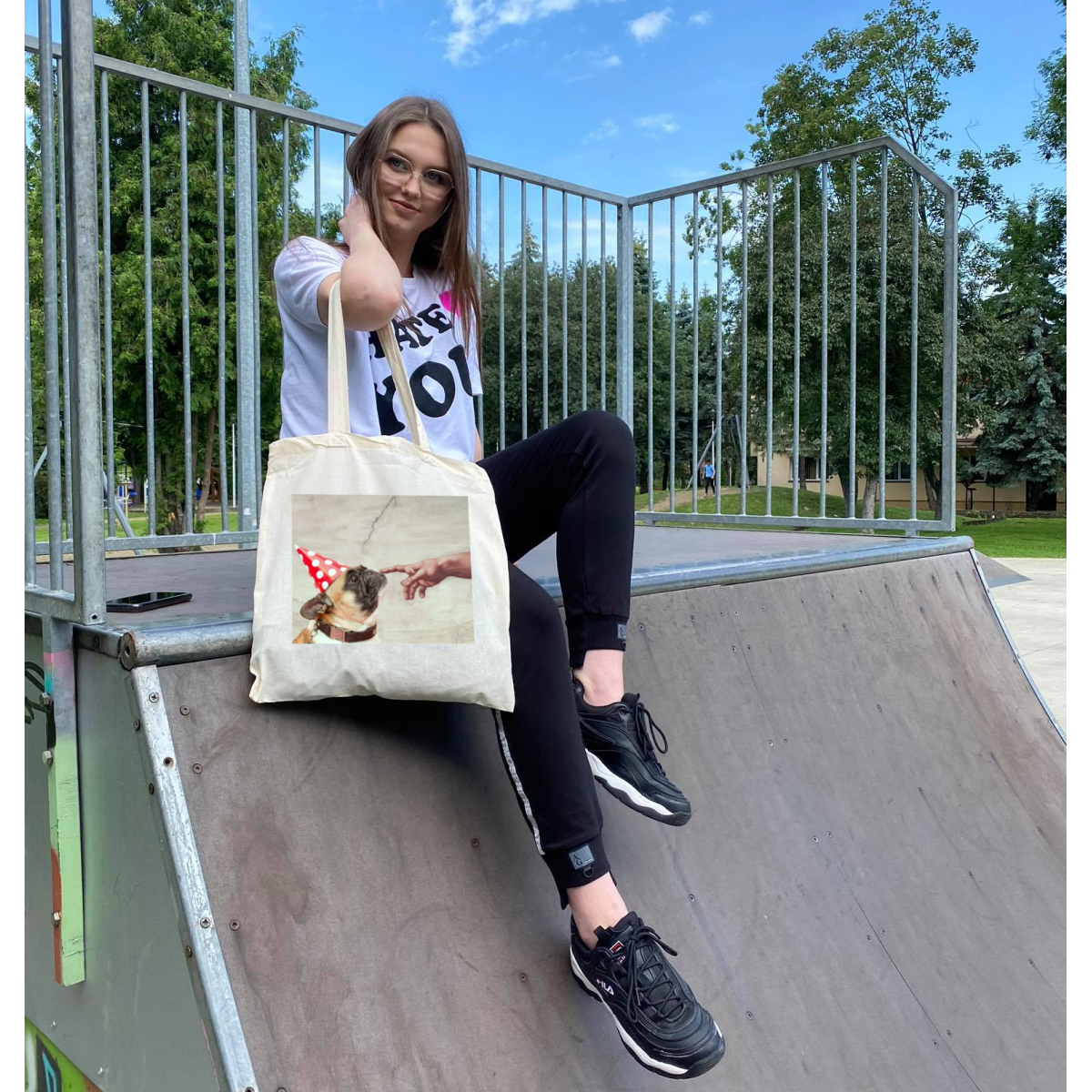 Torba bawełniana ecri dog michał anioł