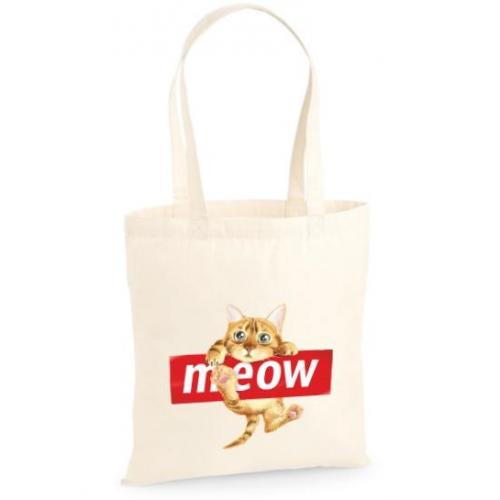 Torba bawełniana ecri cat meow