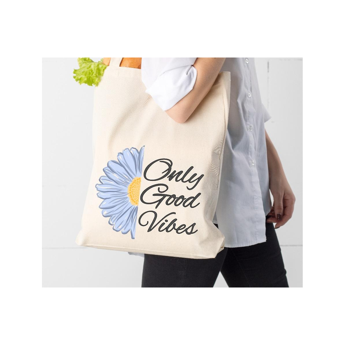 Torba bawełniana ecri  Kocham góry