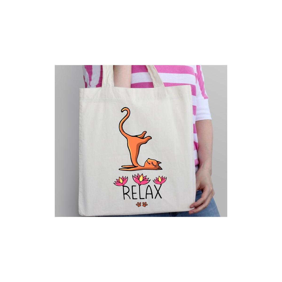 Torba bawełniana ecri angry tiger