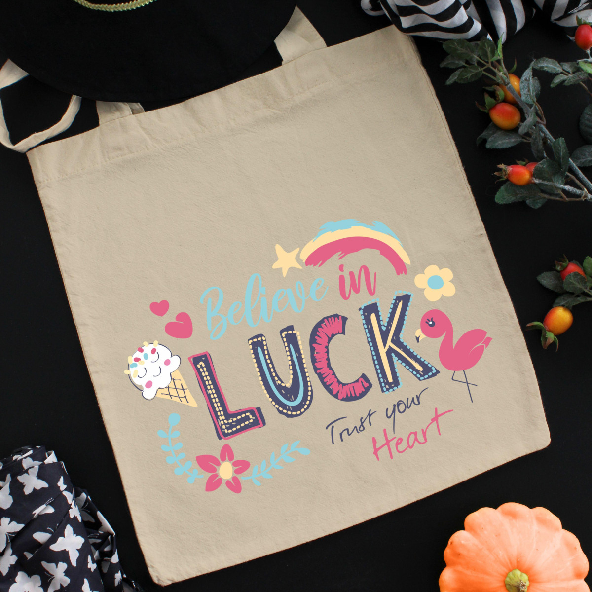 Torba bawełniana ecri king queen love