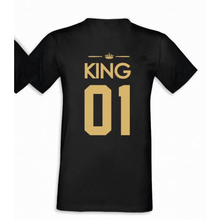T-shirt oversize czarny KING 01 tył [outlet1]