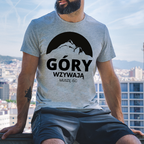 T-shirt Oversize Szary |...