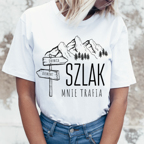 T-shirt lady slim DTG Szlak...