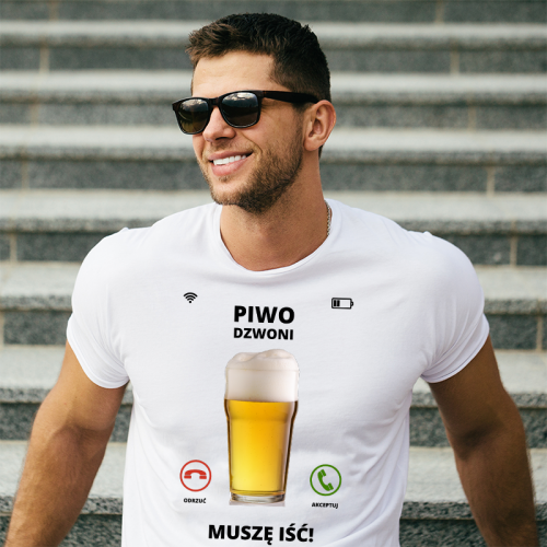 T-shirt oversize DTG Piwo -...