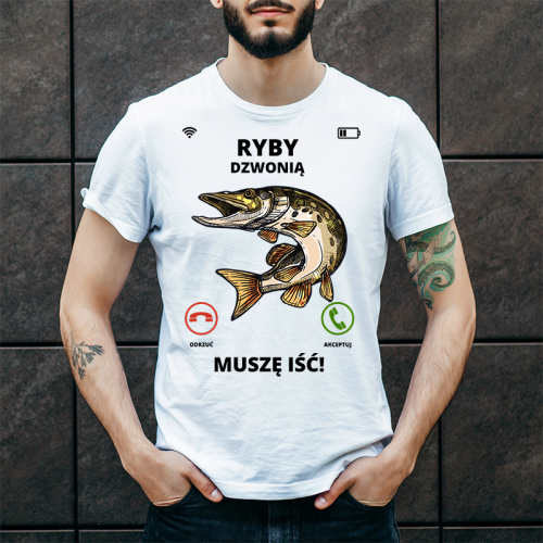 T-shirt oversize DTG Ryby...