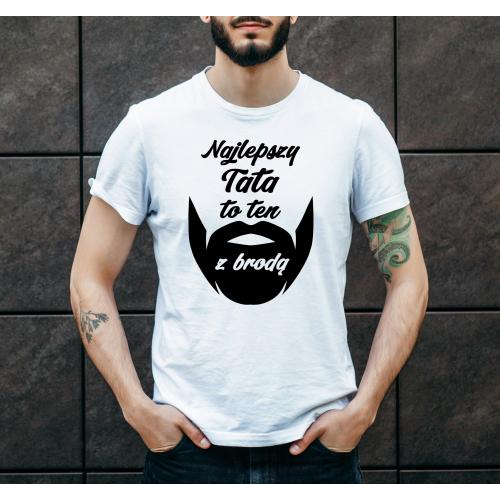 T-shirt oversize Najlepszy tata to ten z brodą