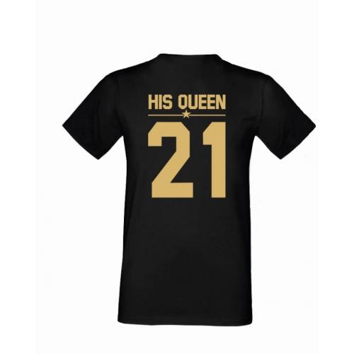 T-shirt His Queen tył...