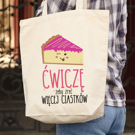 Torba | Ćwiczę, Żeby Żreć Więcej Ciastków [outlet 1]