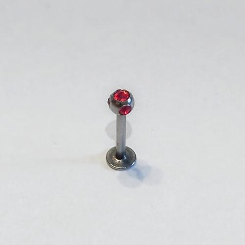 Kolczyk labret red [outlet1]