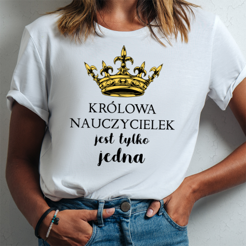 T-shirt lady DTG królowa...