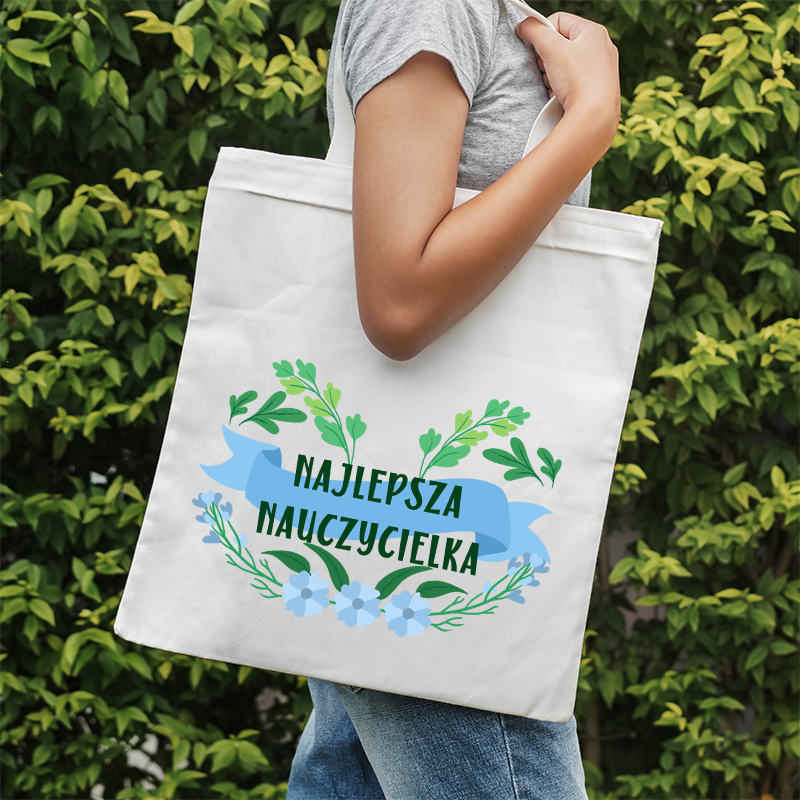 Torba bawełniana ecri Najlepsza nauczycielka
