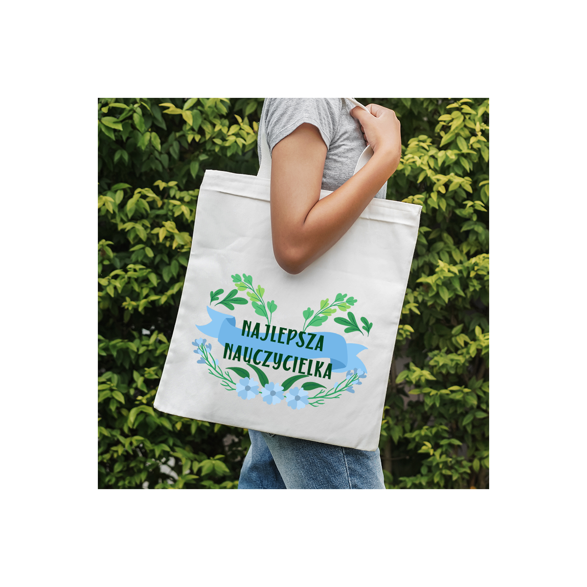 Torba bawełniana ecri Najlepsza nauczycielka