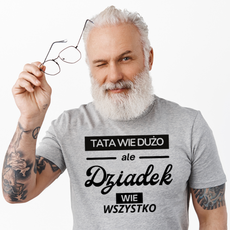 T-shirt Oversize |Tata wie dużo ale Dziadek wie wszystko 2 [outlet 2]