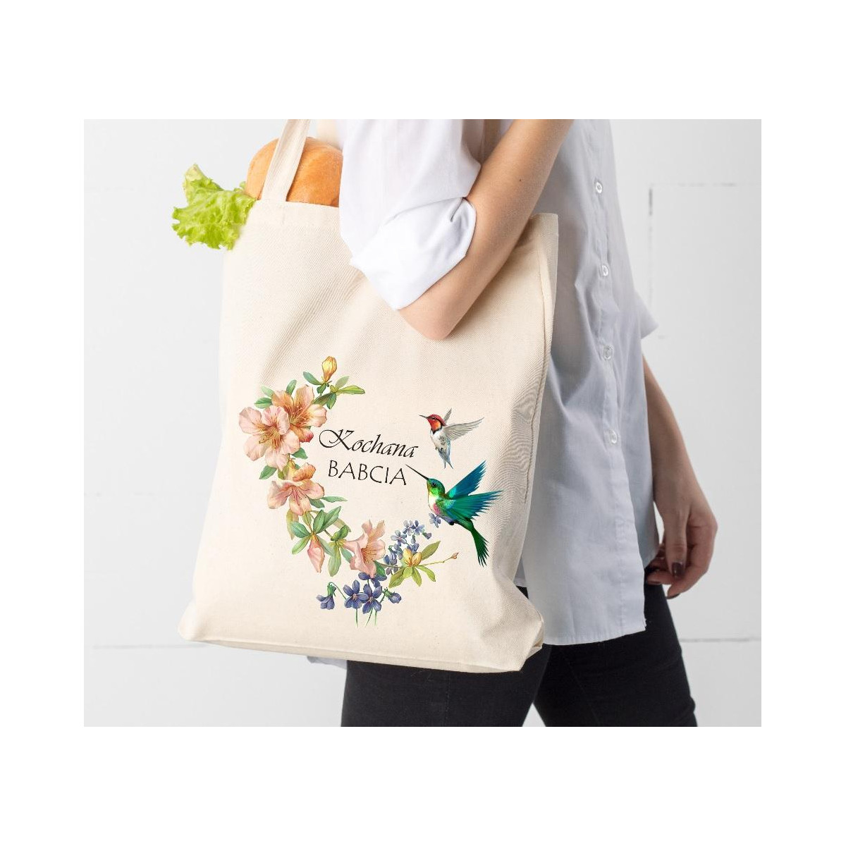 Torba bawełniana ecri Jestem nauczycielem wiem więcej niż google