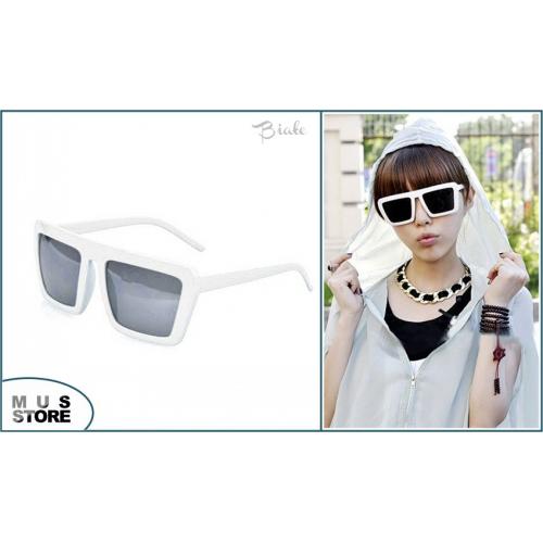 okulary Bieber białe