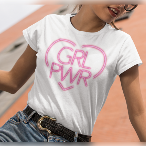 T-shirt lady GRL PWR...