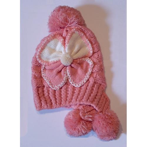 CZAPKA zimowa pompon Kwiatek