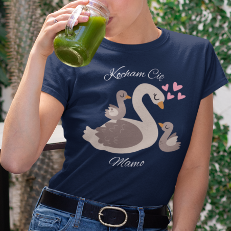 T-shirt | Kocham Cię Mamo - Łabędź