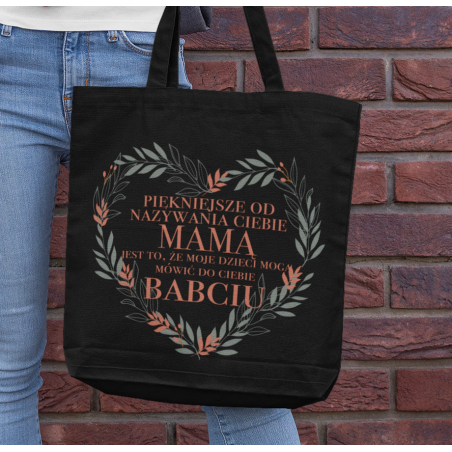 Torba bawełniana/czarna Piękniejsze od nazywania ciebie mamą [outlet 2]