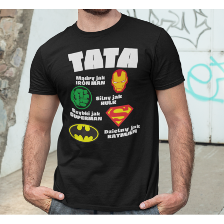 T-shirt oversize Tata mądry silny szybki dzielny [outlet 2]