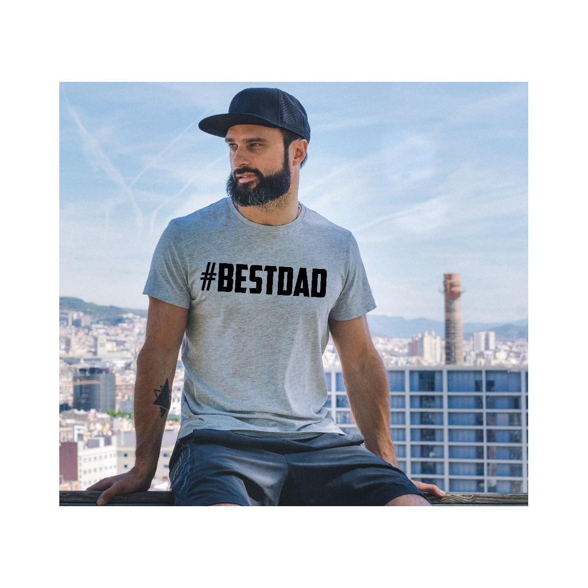 T-shirt oversize czarny Super stary