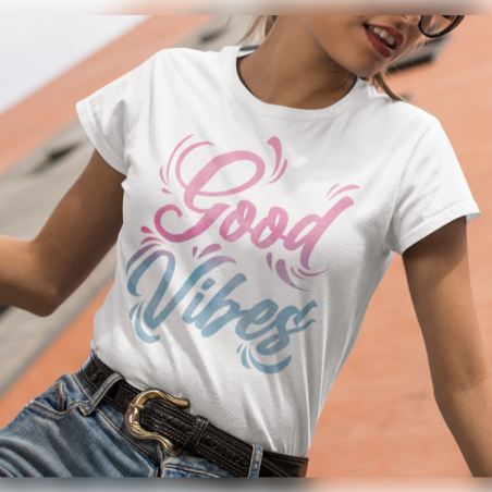 T-shirt lady slim Good Vibes [outlet 2]