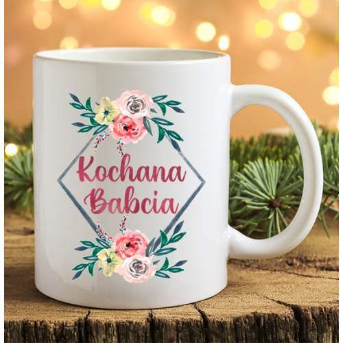 Kubek | Kochana Babcia Kwiaty