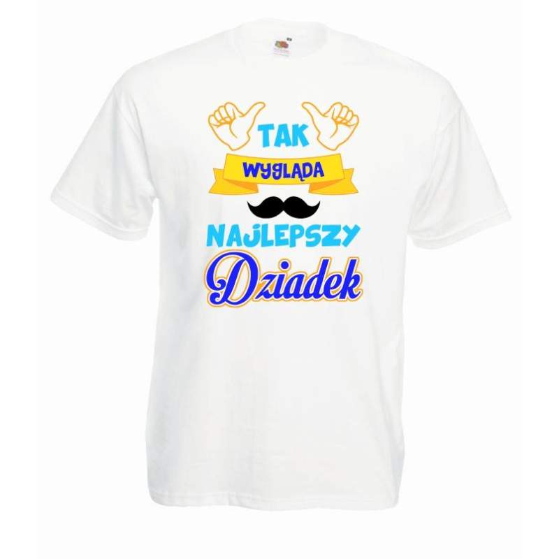 T-shirt oversize DTG NAJLEPSZY SUPER FAJNY DZIADEK