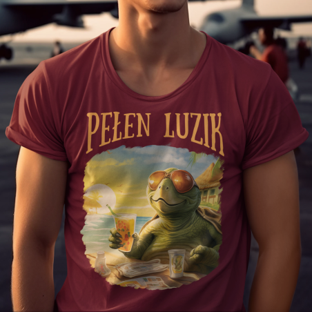 Koszulka męska | Pełen Luzik- Żółw