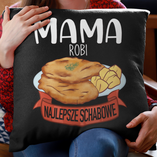 Poduszka druk Mama robi...