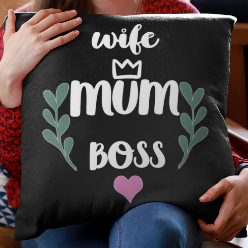 Poduszka druk Mum boss