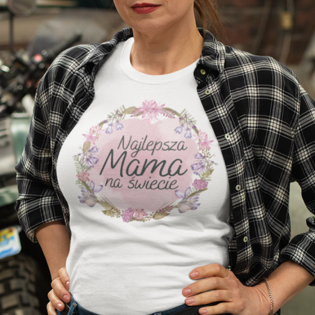 Koszulka damska | Najlepsza Mama Na Świecie - Wianuszek