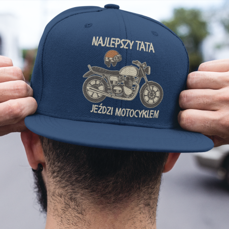 Czapka | Najlepszy Tata Jeździ Motocyklem - Kask