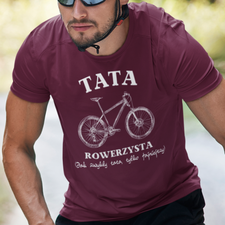 Koszulka męska | Tata Rowerzysta- Jak Zwykły Tata Tylko Fajniejszy [OUTLET 2]