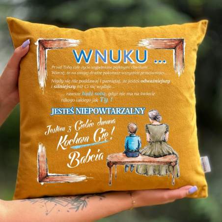 PODUSZKA | Wnuku Jesteś Niepowtarzalny, Kocham Cię Babcia