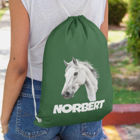 Plecak worek personalizowany - White Horse [imię]