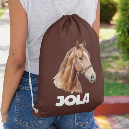 Plecak worek personalizowany - Brown Horse [imię]