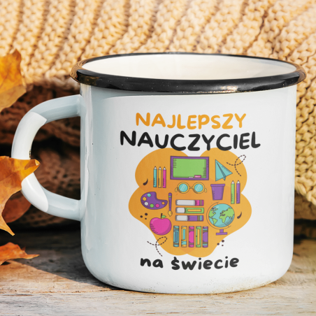 Kubek Emaliowany | Najlepszy Nauczyciel Na Świecie