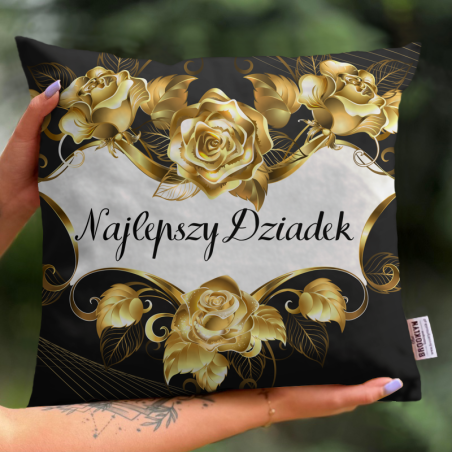 Poszewka - Najlepszy Dziadek - Gold [ OUTLET ]