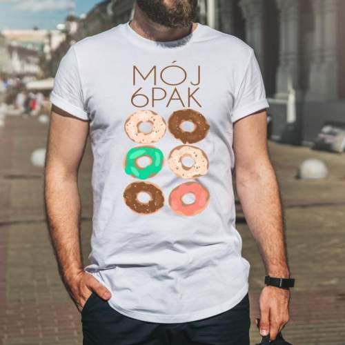 T-shirt oversize DTG Mój 6 pak