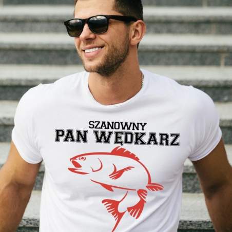 T-shirt oversize DTG  Szanowny Pan Wędkarz