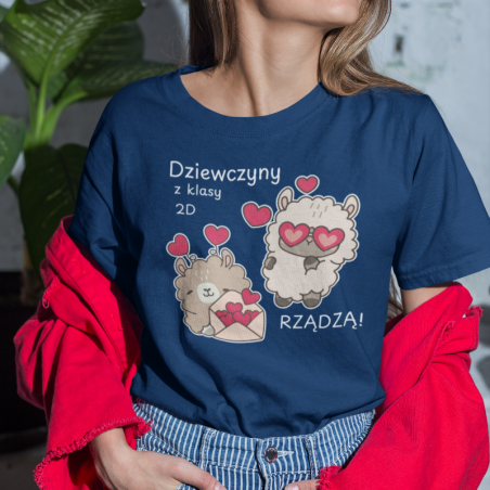 Koszulka damska personalizowana | Dziewczyny Z Klasy Rządzą