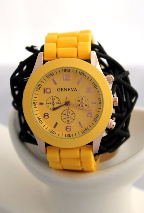 zegarek JELLY żółty