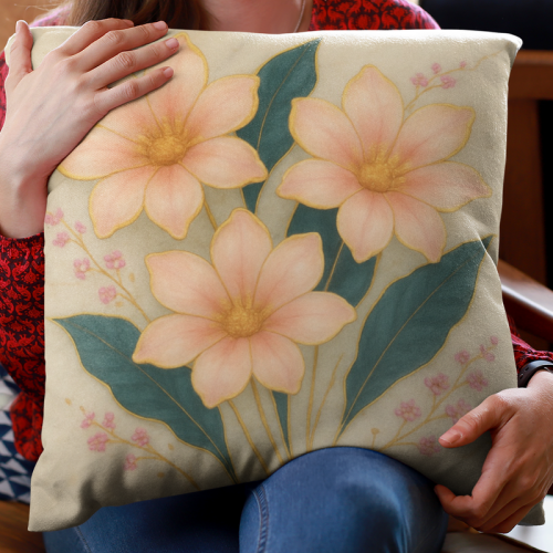 Poszewka | Kwiaty Marmur