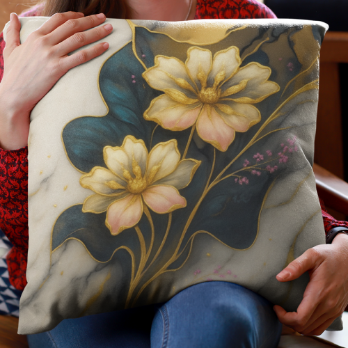 Poszewka | Kwiaty Marmur 2