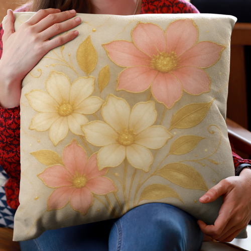 Poszewka | Kwiaty Marmur 3