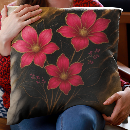 Poszewka | Kwiaty Marmur 4